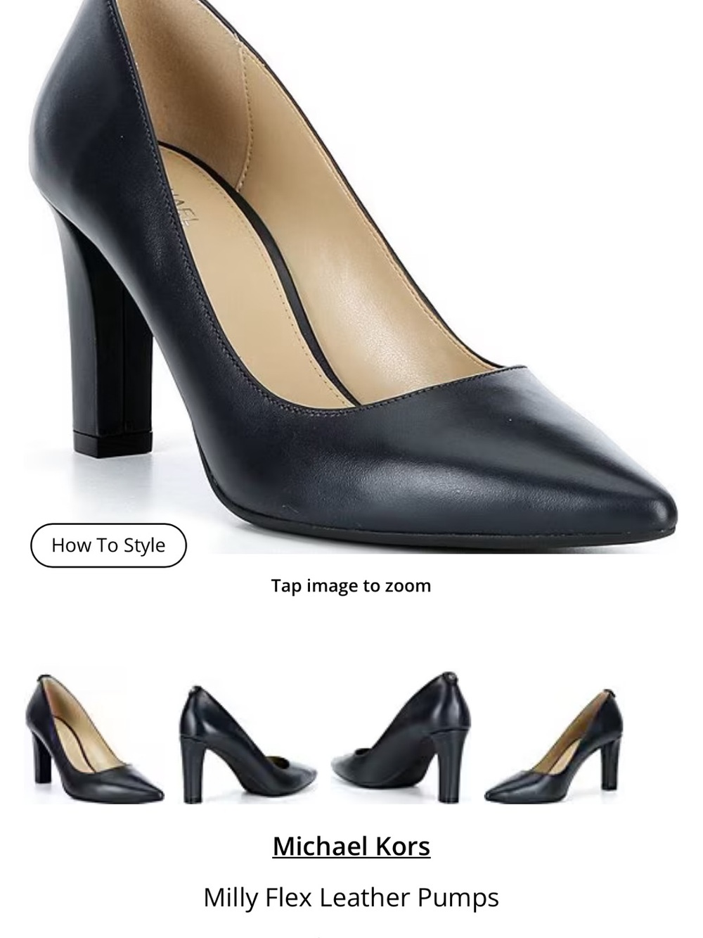 Michael Kors Milly Flex Leather Pumps - Picture 4 of 11